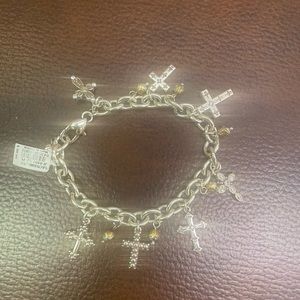 NWT Brighton silver cross bracelet